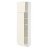 SEKTION High cabinet with shelves/2 doors, white/Bodbyn off-white, 24x15x80 "