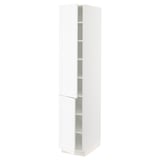 SEKTION High cabinet with shelves/2 doors, white Enköping/white wood effect, 15x24x80 "