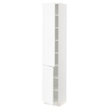 SEKTION High cabinet with shelves/2 doors, white Enköping/white wood effect, 15x15x80 "