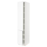 SEKTION High cabinet with shelves/2 doors, white Enköping/white wood effect, 18x24x90 "
