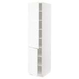 SEKTION High cabinet with shelves/2 doors, white Enköping/white wood effect, 18x24x80 "