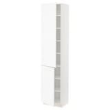 SEKTION High cabinet with shelves/2 doors, white Enköping/white wood effect, 18x15x80 "