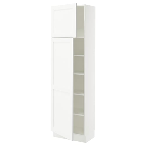 Ikea SEKTION kitchen unit in white with adjustable shelves.