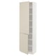 SEKTION High cabinet with shelves/2 doors, white/Havstorp beige, 24x15x80 "