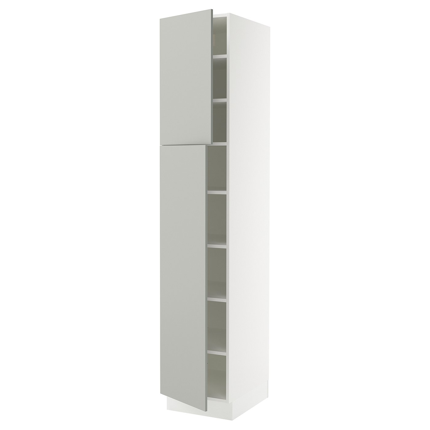 イケアのコンボ SEKTION high cabinet with shelves/2 doors, white/Havstorp light