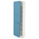 SEKTION High cabinet with shelves/2 doors, white/Lerhyttan blue, 24x15x80 "