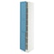 SEKTION High cabinet with shelves/2 doors, white/Lerhyttan blue, 15x24x80 "