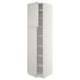 SEKTION High cabinet with shelves/2 doors, white/Lerhyttan light gray, 24x24x90 "