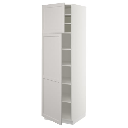 SEKTION kitchen cabinet - two doors, grey, soft close