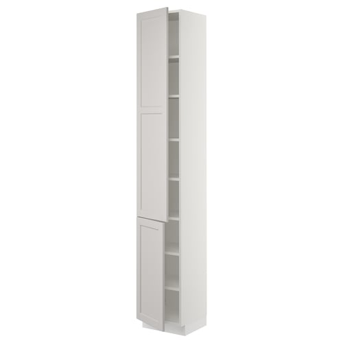 White ikea SEKTION kitchen cabinet with adjustable shelves and classic shaker doors.