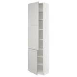 SEKTION High cabinet with shelves/2 doors, white/Lerhyttan light gray, 24x15x90 "