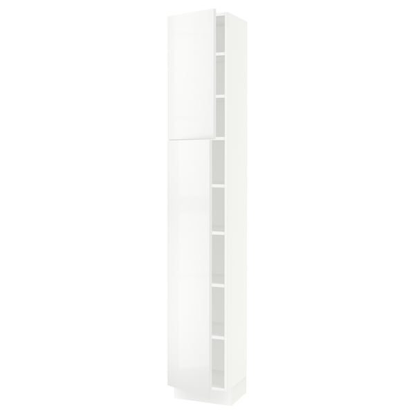 SEKTION High cabinet with shelves/2 doors, white/Ringhult white, 15x15x90 "