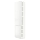 SEKTION High cabinet with shelves/2 doors, white/Ringhult white, 24x15x90 "