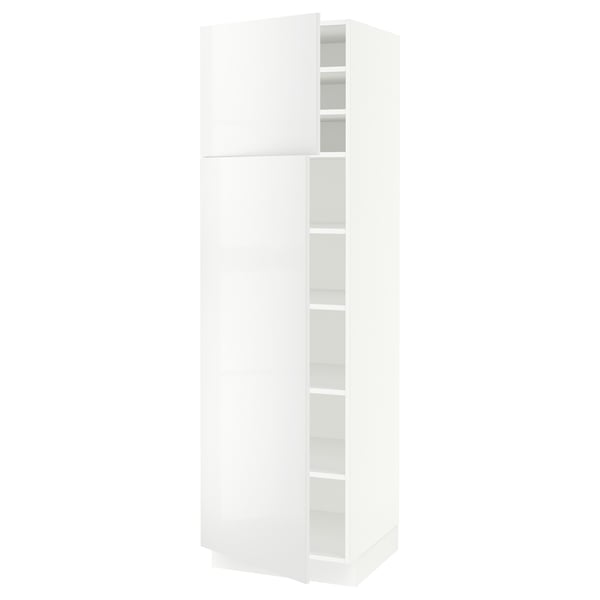 SEKTION High cabinet with shelves/2 doors, white/Ringhult white, 24x24x80 "