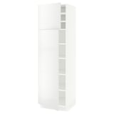 SEKTION High cabinet with shelves/2 doors, white/Ringhult white, 24x24x80 "