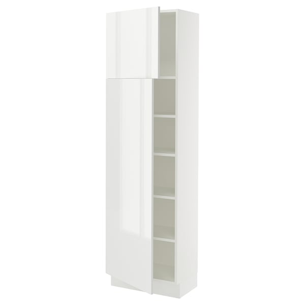 SEKTION High cabinet with shelves/2 doors, white/Ringhult white, 24x15x80 "