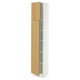 SEKTION High cabinet with shelves/2 doors, white/Sinarp oak veneer, 15x15x80 "