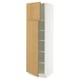 SEKTION High cabinet with shelves/2 doors, white/Sinarp oak veneer, 24x24x80 "