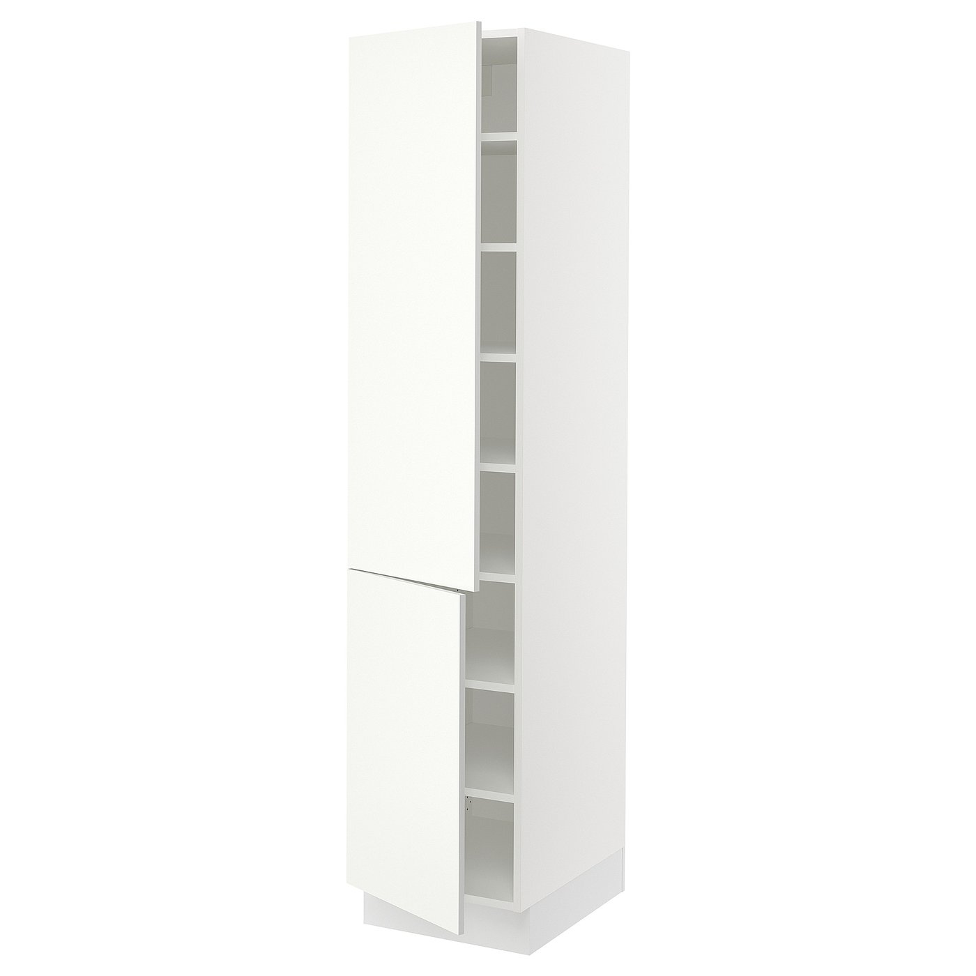 SEKTION high cabinet with shelves/2 doors, white/Vallstena white