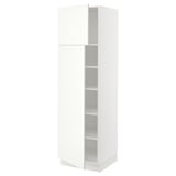 SEKTION High cabinet with shelves/2 doors, white/Vallstena white, 24x24x80 "