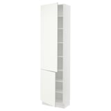 SEKTION High cabinet with shelves/2 doors, white/Vallstena white, 24x15x90 "