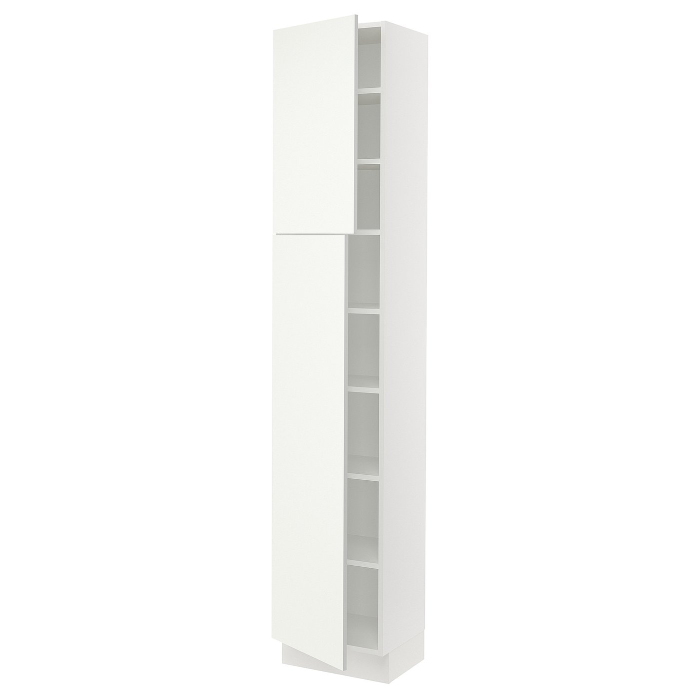 SEKTION high cabinet with shelves/2 doors, white/Vallstena white