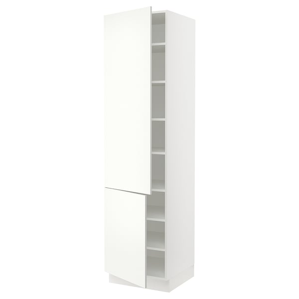 SEKTION High cabinet with shelves/2 doors, white/Vallstena white, 24x24x90 "