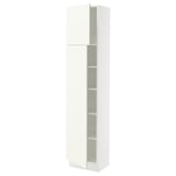 SEKTION High cabinet with shelves/2 doors, white/Vallstena white, 18x15x80 "
