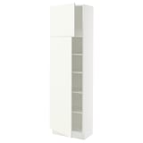 SEKTION High cabinet with shelves/2 doors, white/Vallstena white, 24x15x80 "