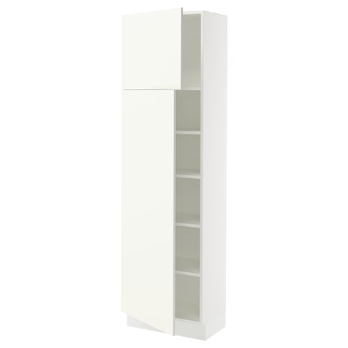 Ikea SEKTION white kitchen cabinet with adjustable shelves.