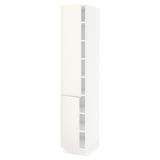 SEKTION High cabinet with shelves/2 doors, white/Veddinge white, 15x24x80 "