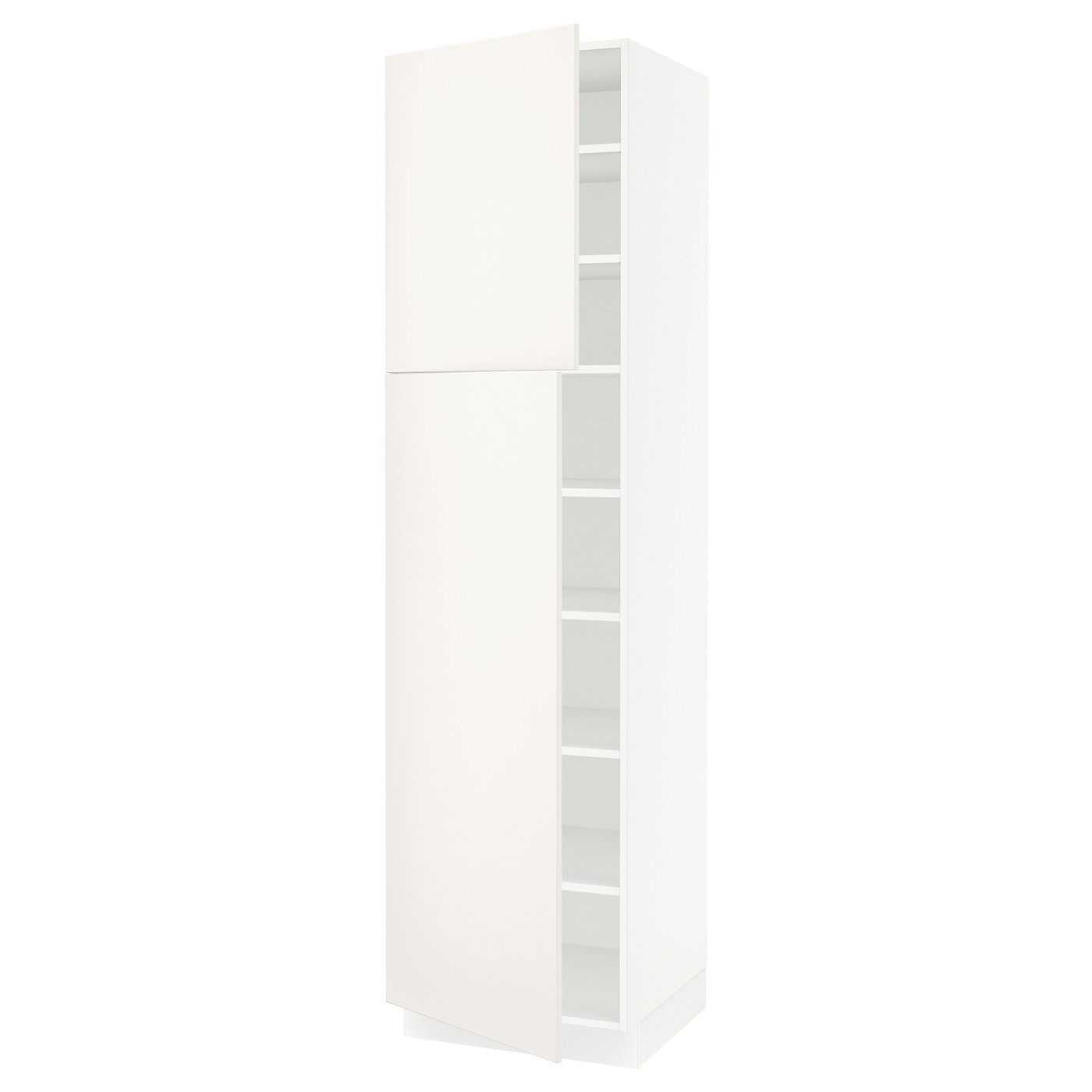 SEKTION high cabinet with shelves/2 doors, white/Veddinge