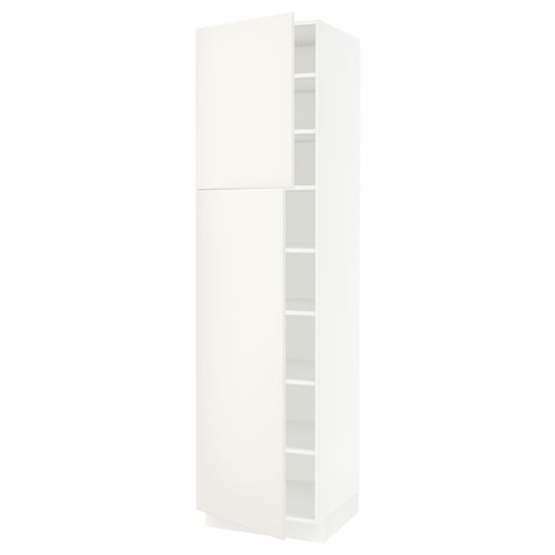 White SEKTION kitchen cabinet with smooth, modern design and adjustable shelves.