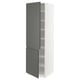 SEKTION High cabinet with shelves/2 doors, white/Voxtorp dark gray, 24x24x80 "