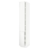 SEKTION High cabinet with shelves/2 doors, white/Voxtorp matte white, 15x24x90 "