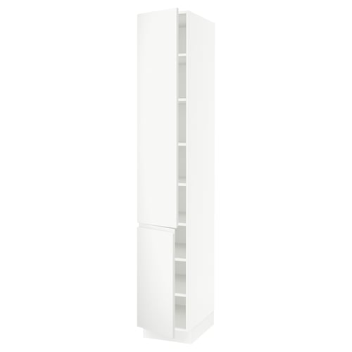 SEKTION kitchen cabinet, white, with shelves, modern design, sleek finish.