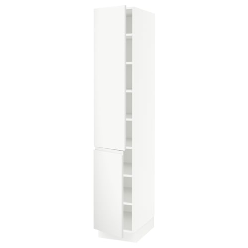 SEKTION white kitchen cabinet, matte finish, adjustable shelves, modern design.