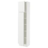SEKTION High cabinet with shelves/2 doors, white/Voxtorp matte white, 18x15x80 "
