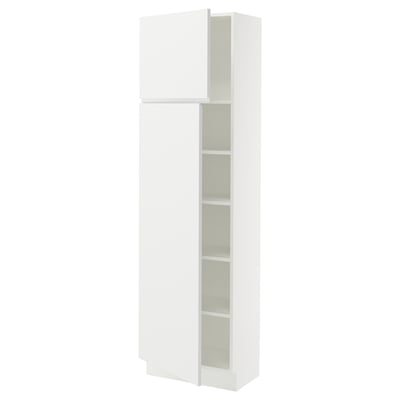 SEKTION High cabinet with shelves/2 doors, white/Voxtorp matte white, 24x15x80 "
