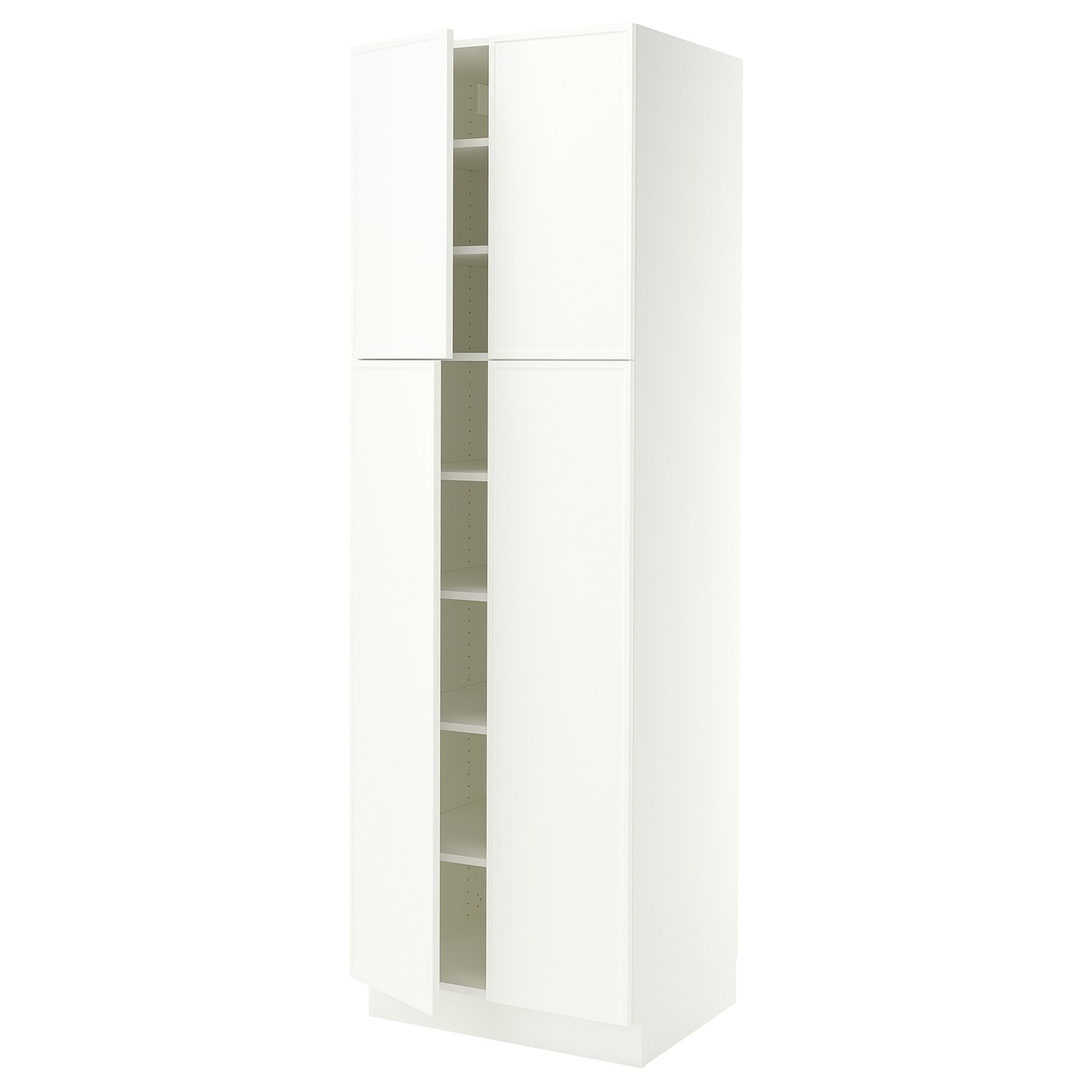 SEKTION high cabinet with shelves/4 doors, white/Aspudden matte