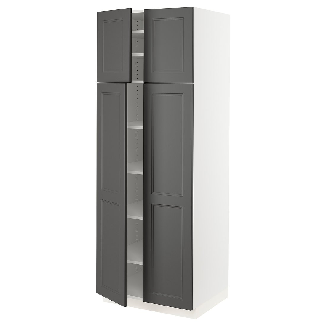 SEKTION High with shelves/4 doors white/Axstad dark gray IKEA