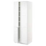 SEKTION High cabinet with shelves/4 doors, white/Axstad matte white, 30x24x80 "