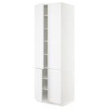 SEKTION High cabinet with shelves/4 doors, white/Axstad matte white, 30x24x90 "