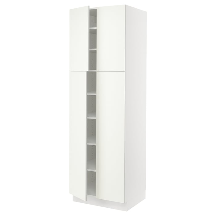 SEKTION high with shelves/4 doors, white/Vallstena white