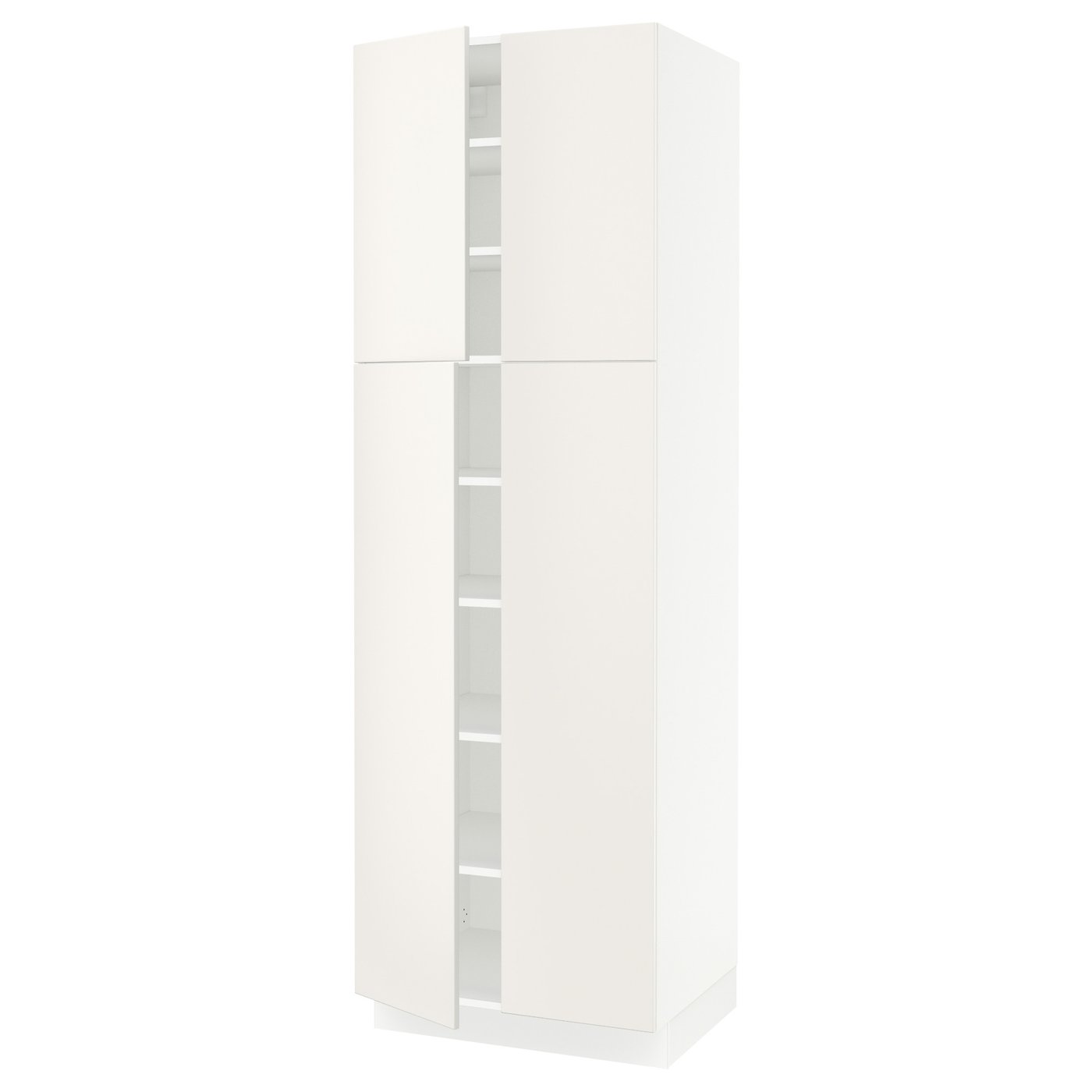 SEKTION high cabinet with shelves/4 doors, white/Veddinge