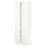 SEKTION High cabinet with shelves/4 doors, white/Voxtorp matte white, 30x24x90 "