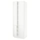 SEKTION High cabinet with shelves/4 doors, white/Voxtorp matte white, 30x24x90 "