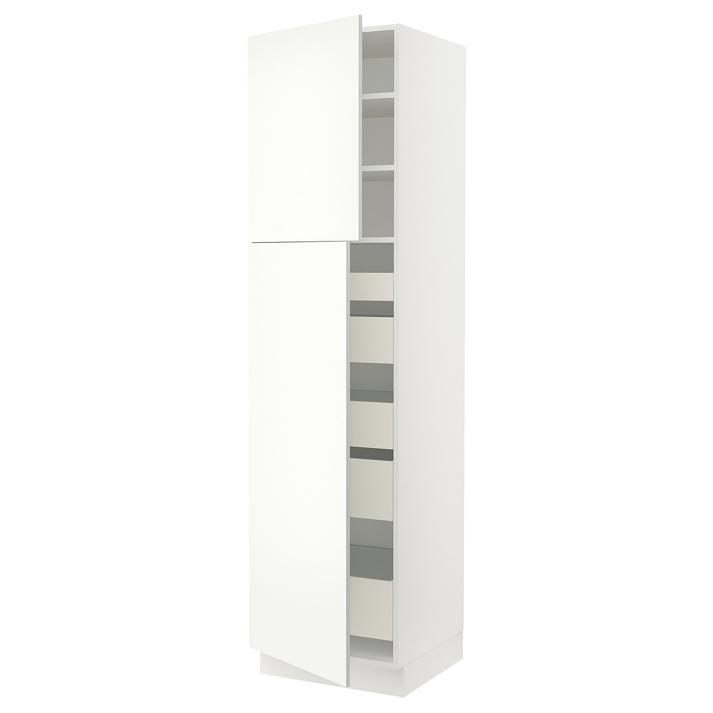 SEKTION high cb w 2 doors/shelves/5 drawers, white/Vallstena white