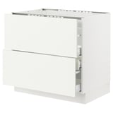 SEKTION / MAXIMERA Base cab f cktp/2 fronts/3 drawers, white/Vallstena white, 36x24x30 "