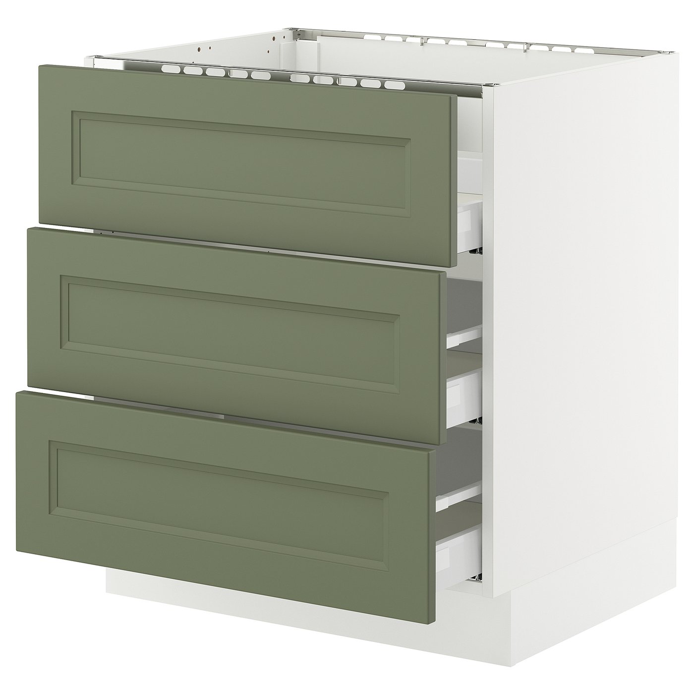 SEKTION / MAXIMERA base cab f cktp/3 fronts/3 drawers, white